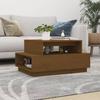 Coffee Table, Honey Brown, 80x55x40.5 Cm, Solid Pine Wood
