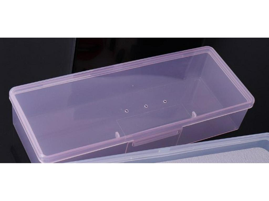 Nail Art Tool Storage: Transparent Plastic Box for Pigments and Microblading Supplies