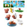 10Pcs Mini Capybara Crocodile Duck & Friends Figurines for Whimsical Fairy Garden Decoration