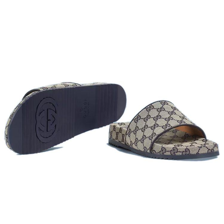 Gucci Шлепанцы GG Slide Мужские Светло-коричневые 692951 2HK60 4061