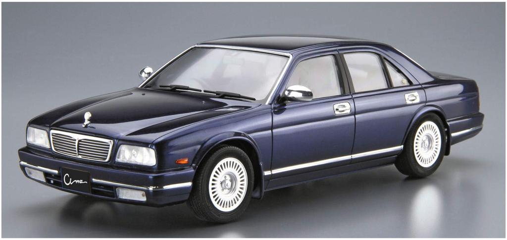 Aoshima Bunka Kyozai The Model Car Series Nissan Y32 Cima Type III Limited L AV 1991 Пластиковая модель 1/24 № 122