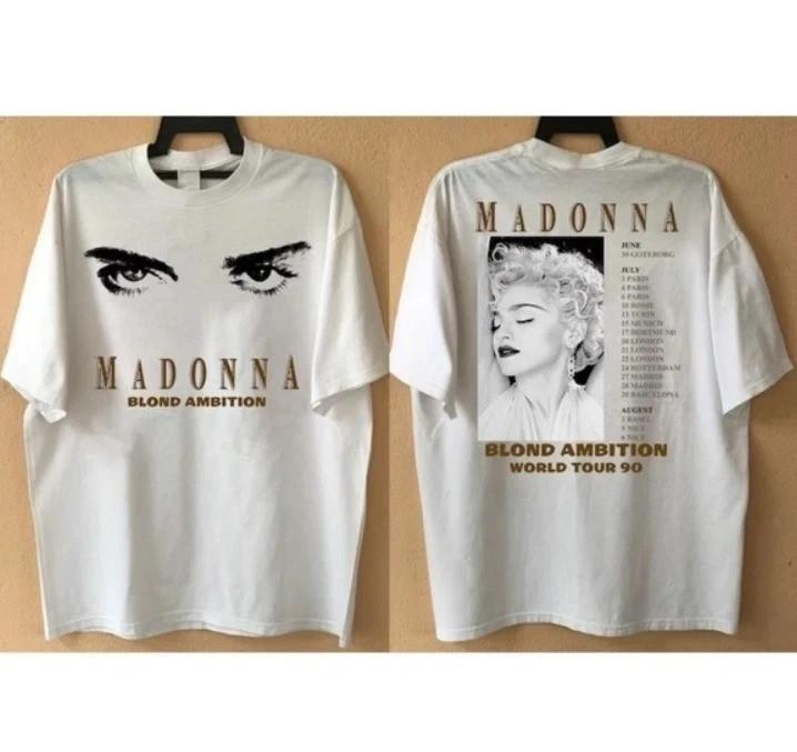 Футболка Madonna World Tour Футболка Madonna Tour 1990 Двусторонняя