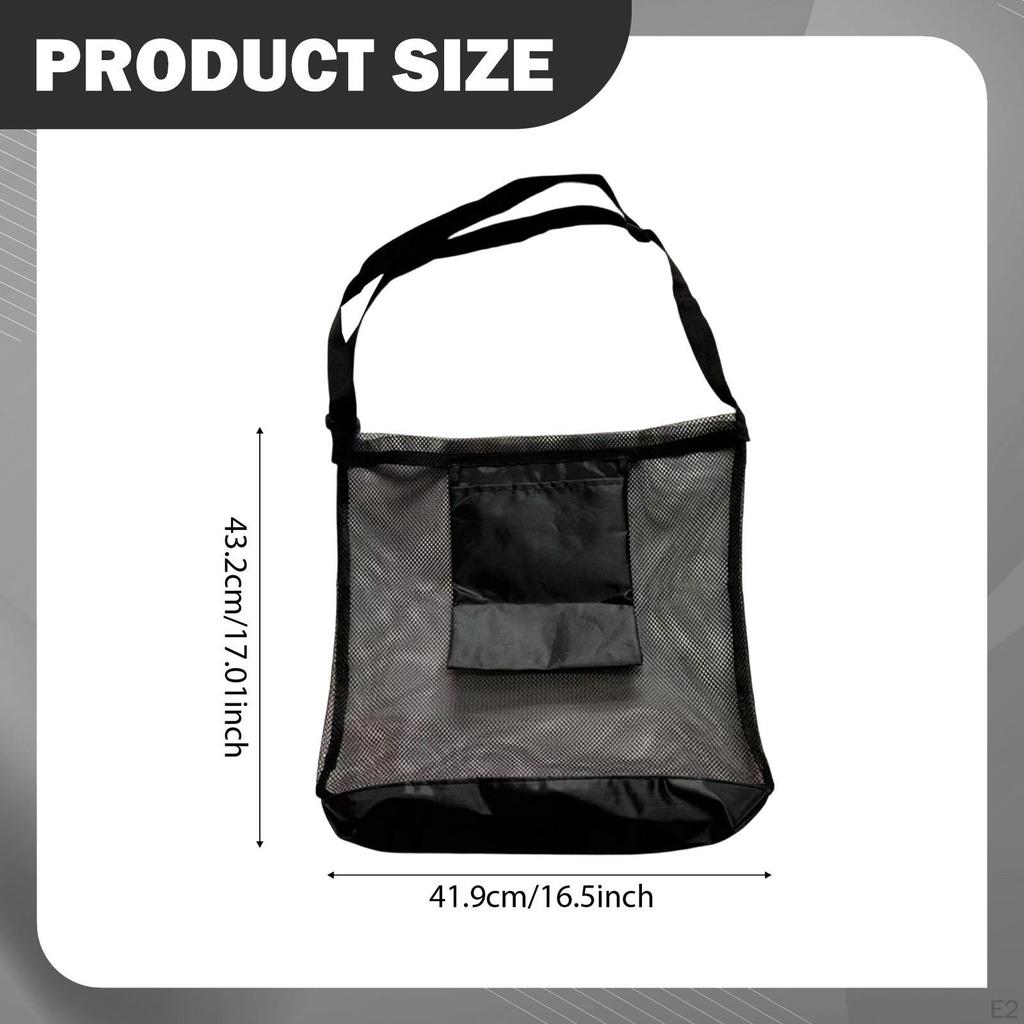 Сумка Сетчатый Мешочек 16.5x17 дюймов для Аксессуаров для Поиска в Полевых Условиях, Универсальный Дышащий Складной с 45.7"