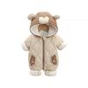 Angel Little Bear Winter Fleece Romper - Newborn Unisex Full Month Crawling Suit