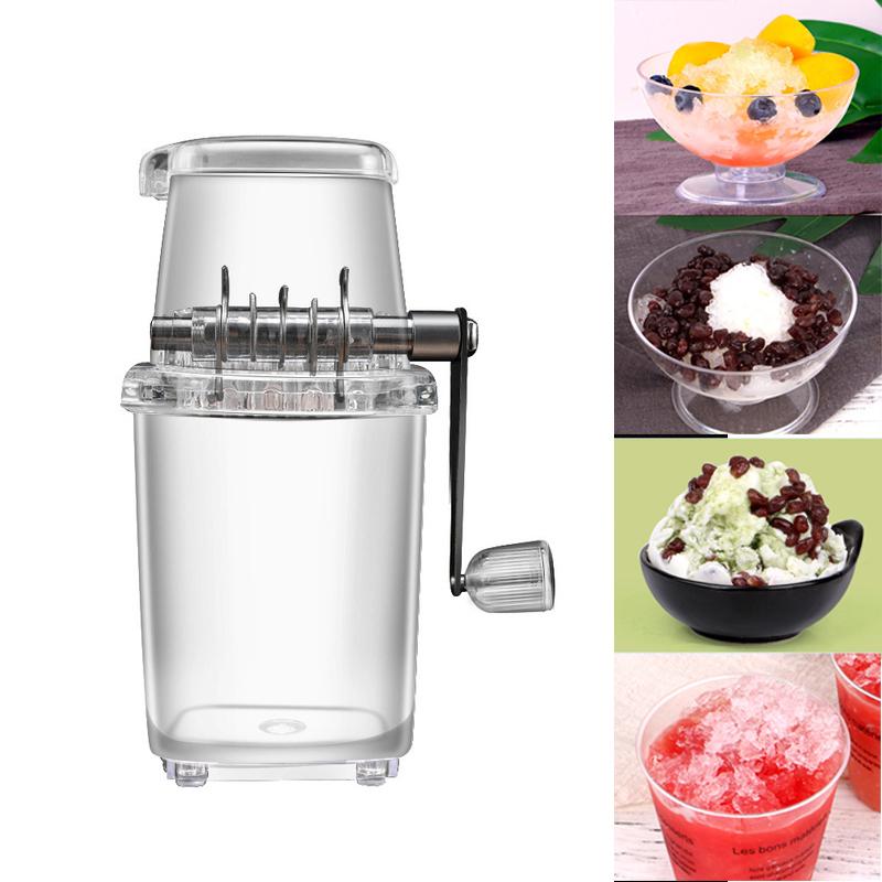 Draagbare Handmatige Ice Crusher Vorm Hand Crank Handleiding Ijs Crusher Geschoren Ijs Machine Keuken Bar Ice Blenders Plezier Drankjes Gereedschap