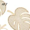 Boho Style Wall Sculpture 3Pcs Wooden Monstera Decorations, Bohemian Hanging Ornament, Hollow Tropical Gift for Housewarming Leaf Art Decor