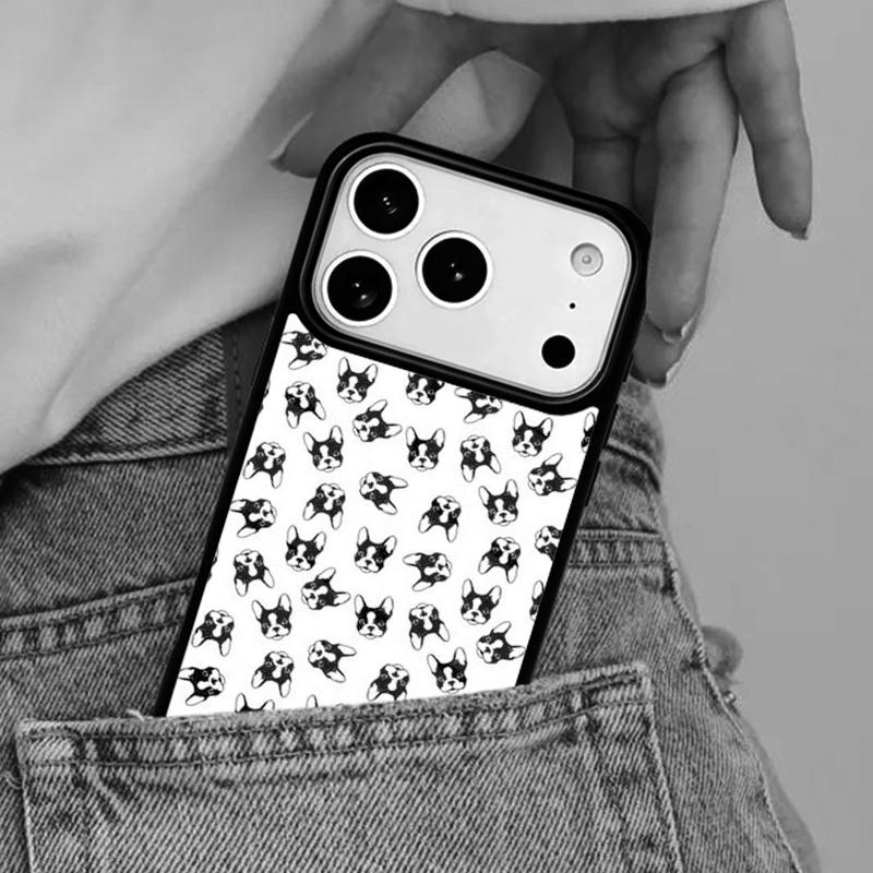 Чехол для телефона с французским бульдогом в маске для iPhone 17ProMax 12 13 14 15 16e 17 Pro Max Plus Air Cover