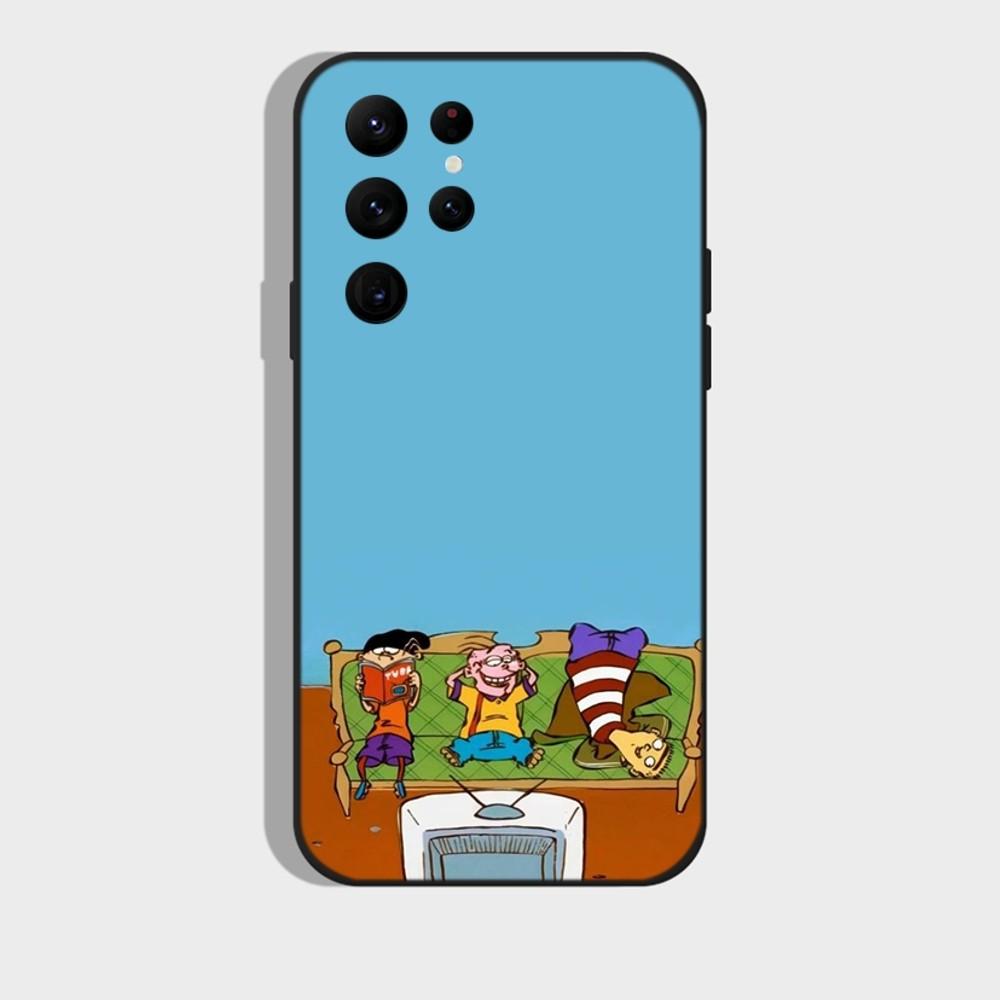 Мультяшный чехол для телефона Ed Edd N E-Eddy для SamsungS24,S23,S22,S21,S20 Ultra Pro S10,S30Plus,20 Ultra Черный чехол