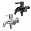 Universal Double Outlet Bathroom Faucet - 1/2" Dual Control Water Tap for Washing Machine, Mop Pool & Bidet Connection