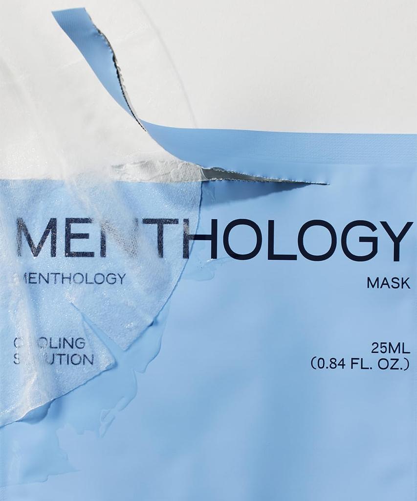 Menthology Super Cool Mask успокаивающая тканевая маска для лица и уменьшения покраснений и Для чувствительной корейская косметика с натуральным алоэ и Гипоаллергенная