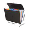 Plastic 12-Pocket Accordion File Folder, Expanding Document Organizer for A4 Paper, Multi-Color Filing System, Large Capacity Portable Business Bag