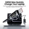 Toocki 240W USB C Cbale Fast Charging OLED Digital Display PD 3.1 Type C To USB C Data Cord For Macbook iphone 16 17 Samsung S25