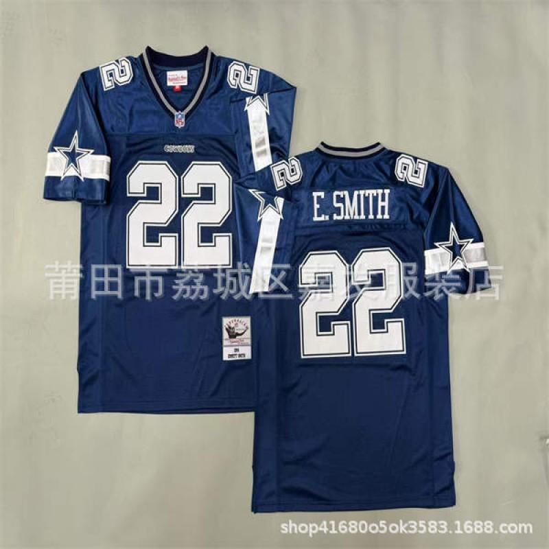 Dallas Cowboys Retro NFL Football Jersey Mens Cotton Embroidered Team Sport Shirt Fan Wear