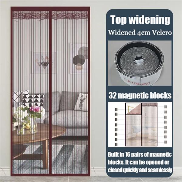 Summer Door Screen Netting Curtains Anti Mosquito Fly Bug Insect Door Curtains Kitchen Bedroom Curtains Netting For Door