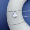 Серебряное ожерелье S925 с квадратным фианитом: Корейский стиль, Легкая роскошь, Универсальная женская мода