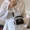 Modern Minimalist Circular With Bowknot Detail For Daily Use Small Crossbody Bag