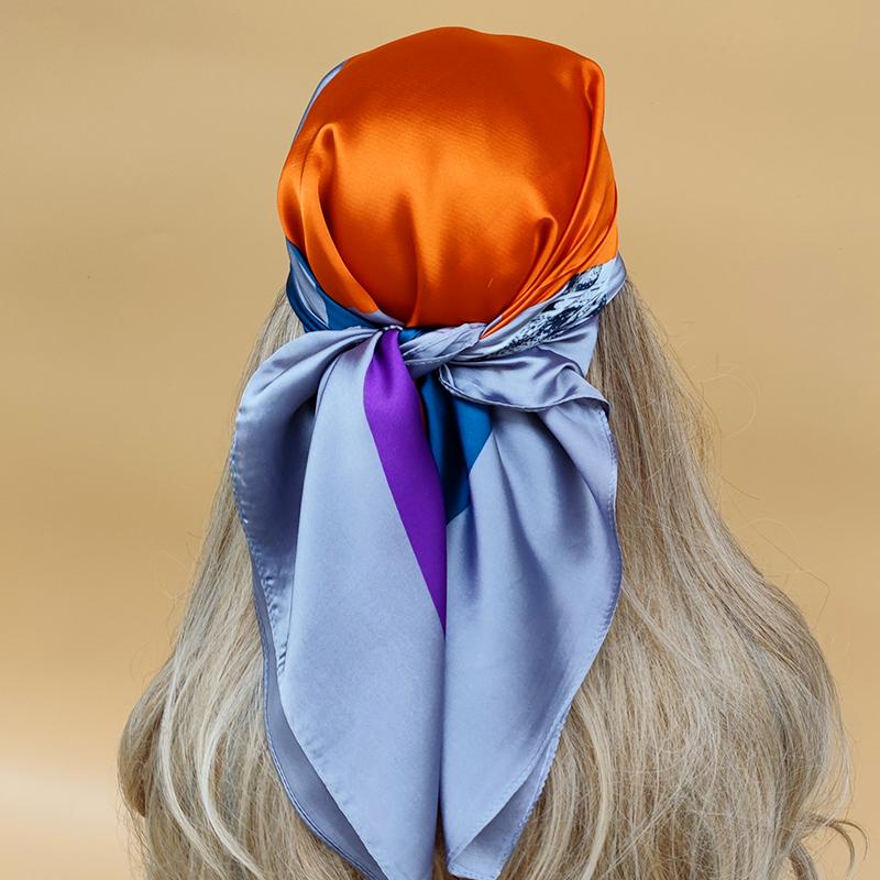 Popular 70X70CM Beach Scarves The Four Seasons Square Kerchief New Style Women Luxury Headscarf Design Sunscreen Silk Hijab