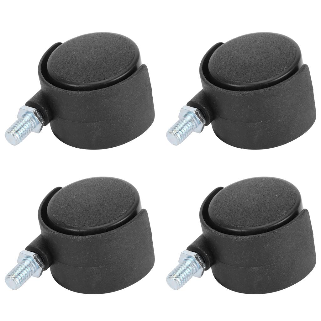 4шт 1,5-дюймовые ролики, вращающиеся на 360 градусов, универсальное пластиковое колесо для стула-кабинета