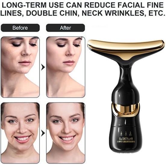 3 In 1 Face Massager Facial Lifting Device Electric Beauty Introducer For Face Neck And Eyes Microcurrent Beauty Skin Tightening Machine Anti Aging