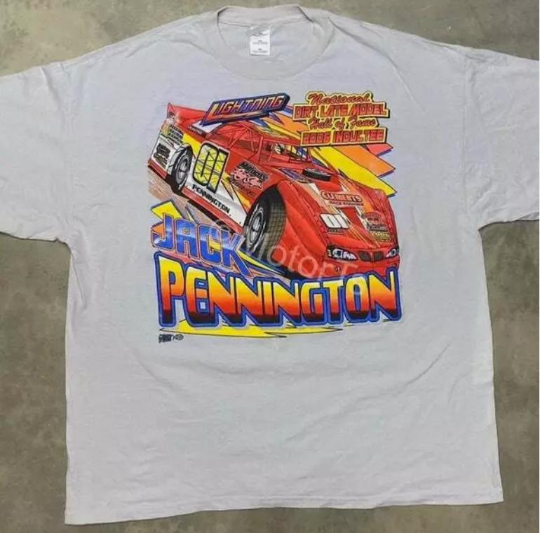 Винтажная футболка 2001 года Jack Pennington Dirt Late Model Hall of Fame, Унисекс футболка Late Mod