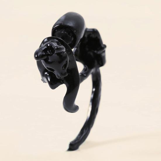 1 пара серег-гвоздиков в готическом темном стиле с имитацией динозавра и кошки, креативные серьги-гвоздики в стиле хип-хоп и рок, модные аксессуары