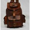 Genuine Goat Leather Large Men's Vintage Backpack Travel Rucksack Laptop Gym Bag
