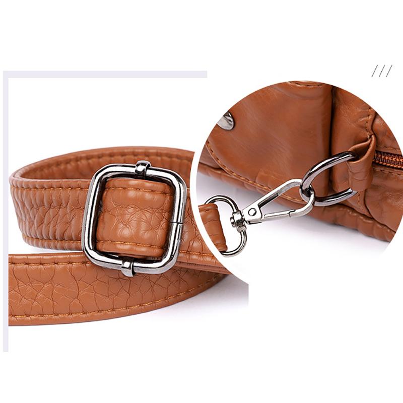 Роскошные дизайнерские женские кожаные сумки через плечо, повседневные сумки кроссбоди с несколькими карманами, вместительные сумки