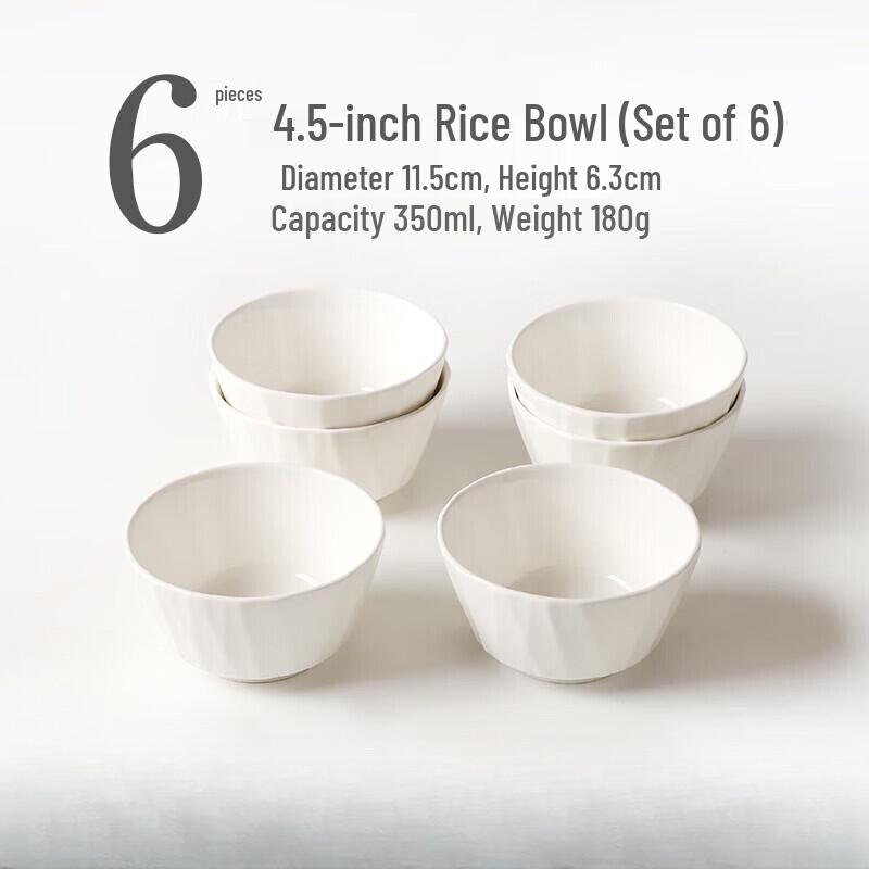 ZISIZ Minimalist Underglaze Ceramic Rice Bowls