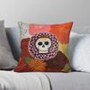 Ofrenda Day Of The Dead Sugar Skull Square Pillowcase Polyester Linen Velvet Printed Zip Decorative Sofa Seater Cushion Cover