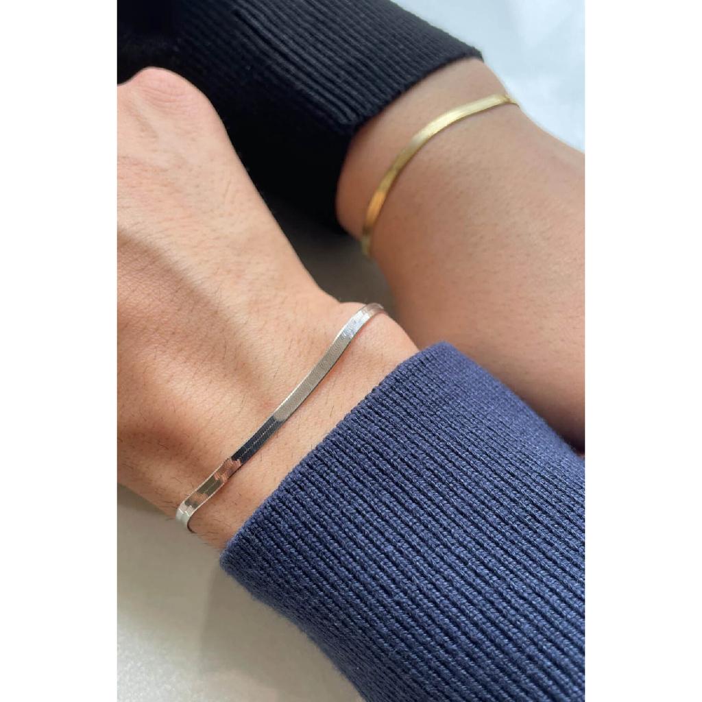 Унисекс потускневший браслет из нержавеющей стали, состоящий из двух частей, плоский итальянский браслет для влюбленных пар дружбы