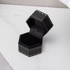 Patterned Ring Box European Earrings Organizer Ring Holder Case Luxurious Hexagon Jewelry Box For Dressing Table Gift For Women
