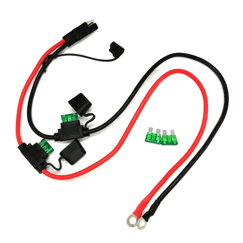 Разъем SAE для аккумулятора SAE на клемму с кольцом Жгут проводов 10AWG 2-контактный Быстросъемный SAE Удлинительный кабель SAE с SAE RP адаптером