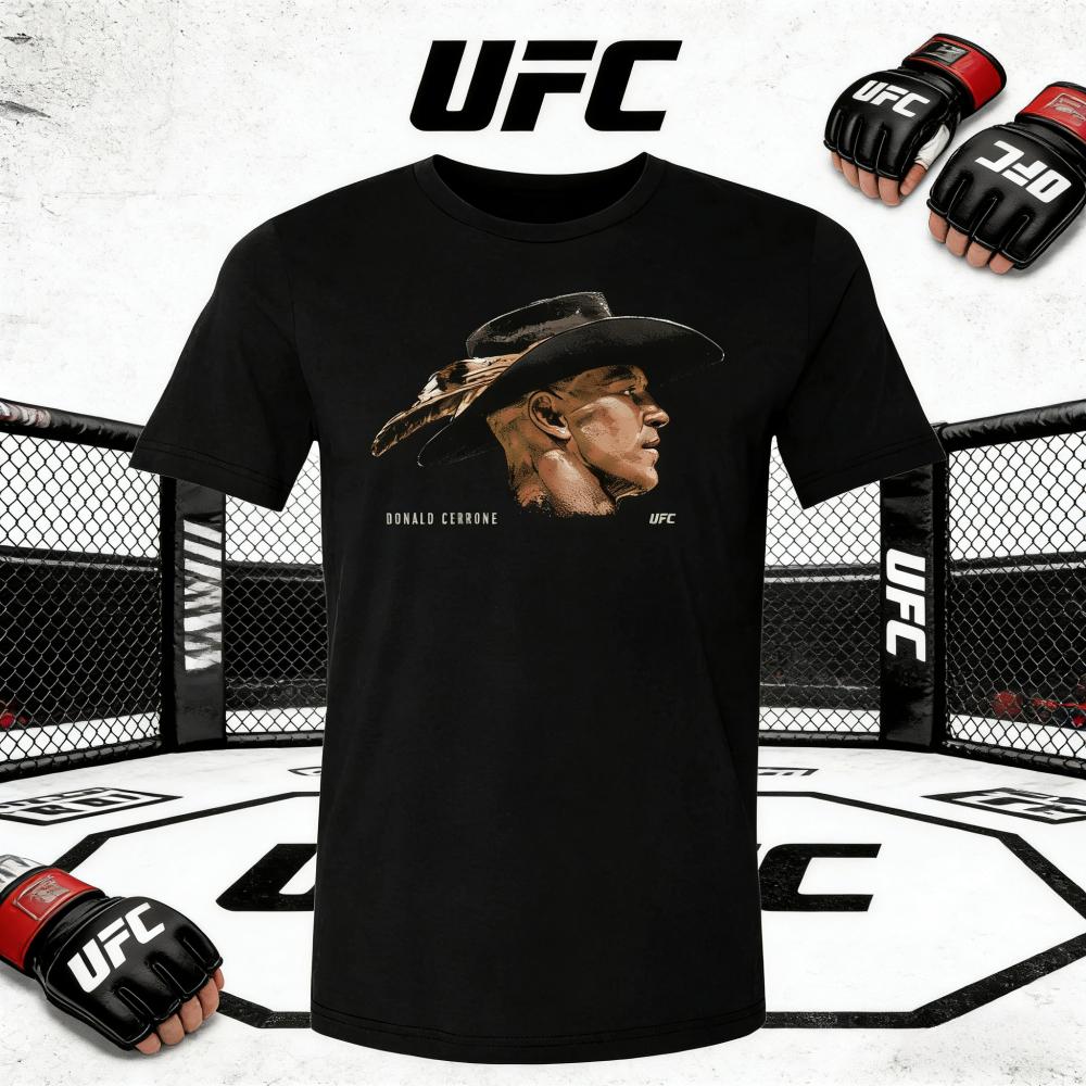 2026 Лето UFC Дональд Серрони Боевая Графическая Футболка Женская Спортивная Хлопковая С Коротким Рукавом Свободная Повседневная Рубашка для Фитнеса Унисекс