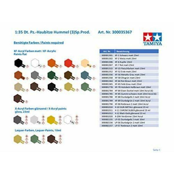 Tamiya German Hummel Late Type Plastic Model Kit NEW from Japan