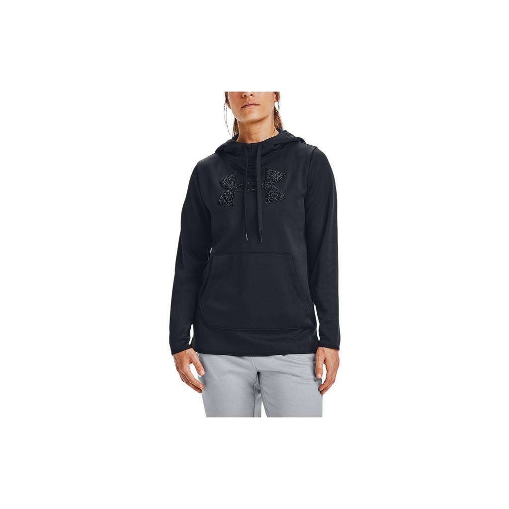 Under Armour Толстовка с капюшоном из флиса с логотипом Женские топы Черный 1360295-001