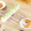 Plastic Wrap Cutter Magnetic Wall-Mounted Dispenser Two-Way Sliding Cutter for Kitchen Food Cling Film Aluminum Foil Stretch Film Cutter