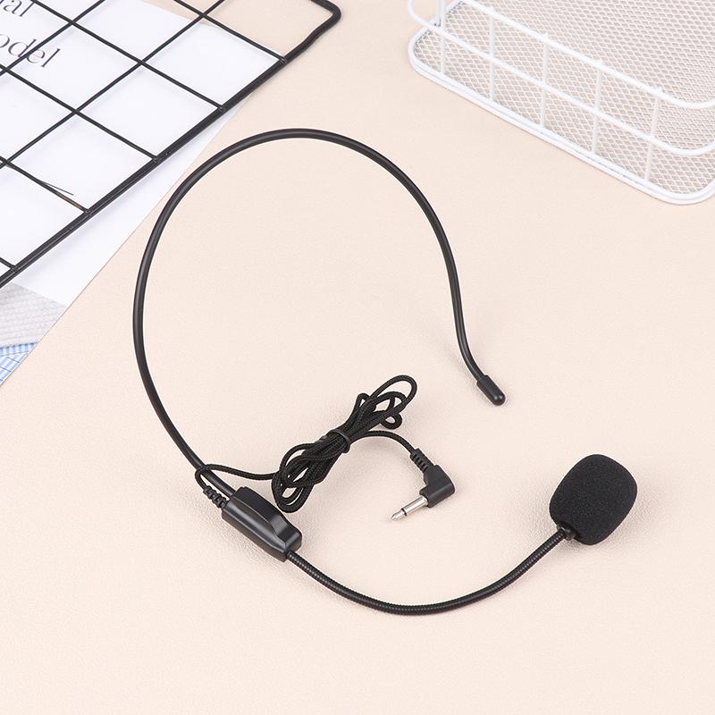 Portable Head-Mounted Headset Microphone Wired 3.5Mm Plug Lecture Speech Headset Mic For Teaching Meeting Bee Ear Mic
