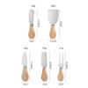 5pcs/set Stainless Steel Knife Sets Wood Handle Cheese Cutter Slicer Kitchen Spatula Cheese Knives Kitchen Cooking Accessories