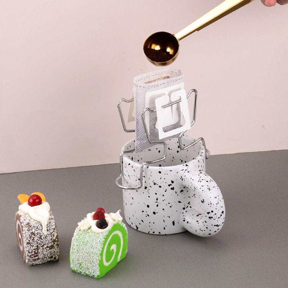 Accessories Reusable Coffee Dripper Holder 304 Stainless Steel Universal Coffee Filter Paper Holder Coffee Filter Shelf