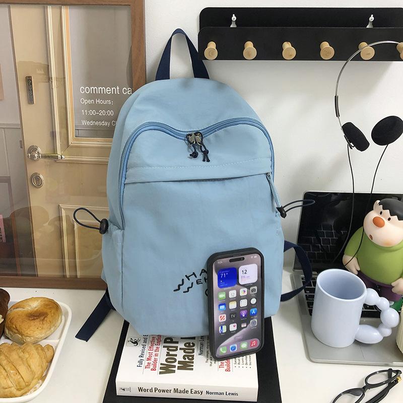 Schoolbag1011 new Korean version ooowl nylon junior high school student bag college style backpack travel bag outdoor backpack bag
