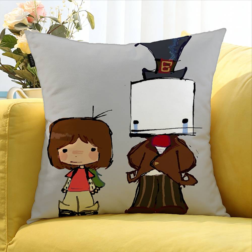 Funny Game Hatty Battleblock Theater Various Sizes Square Pillow Case For Car Home Bedchamber Decor