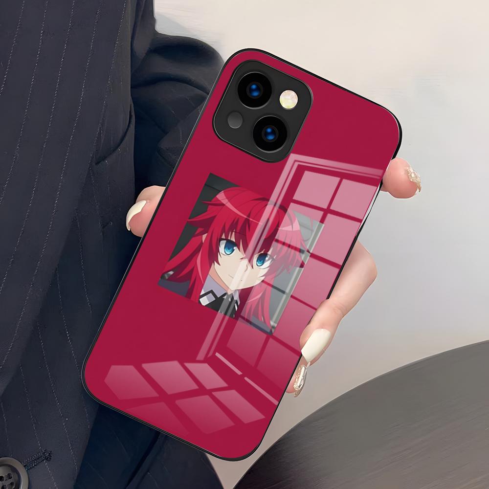 Чехол для телефона High School DxD Риас Гремори для iPhone 17 Pro Max 15 Pro 16 14 Plus 12 13 Mini 11 Pro Ударопрочный стеклянный чехол
