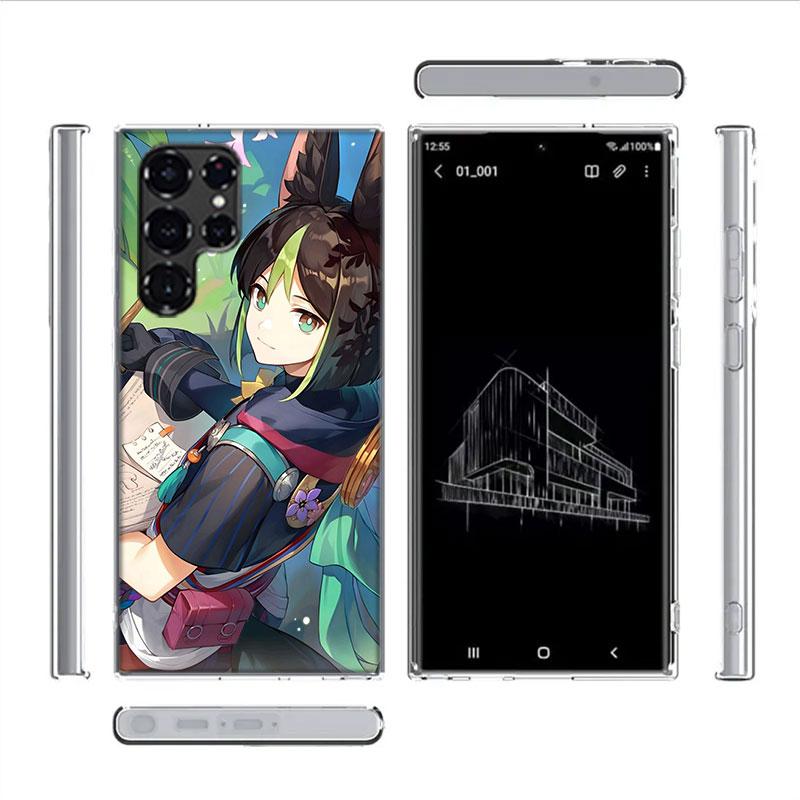 Genshin Impact Tighnari Capa Phone Case For Samsung S26 Ultra S25 Edge Galaxy S23 S21 S20 S24 FE S22 S10 Plus Cover Clear TPU Sh