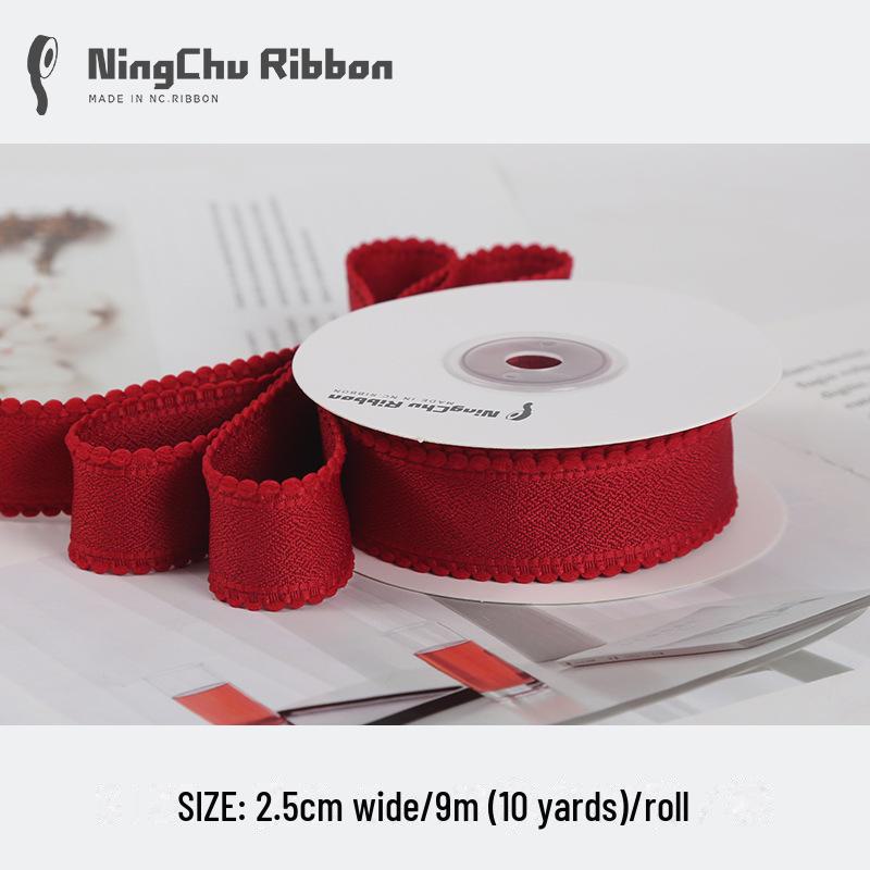 2,5 см хлопковая кружевная лента с пузырьками и жемчугом для упаковки букетов и подарков своими руками банты