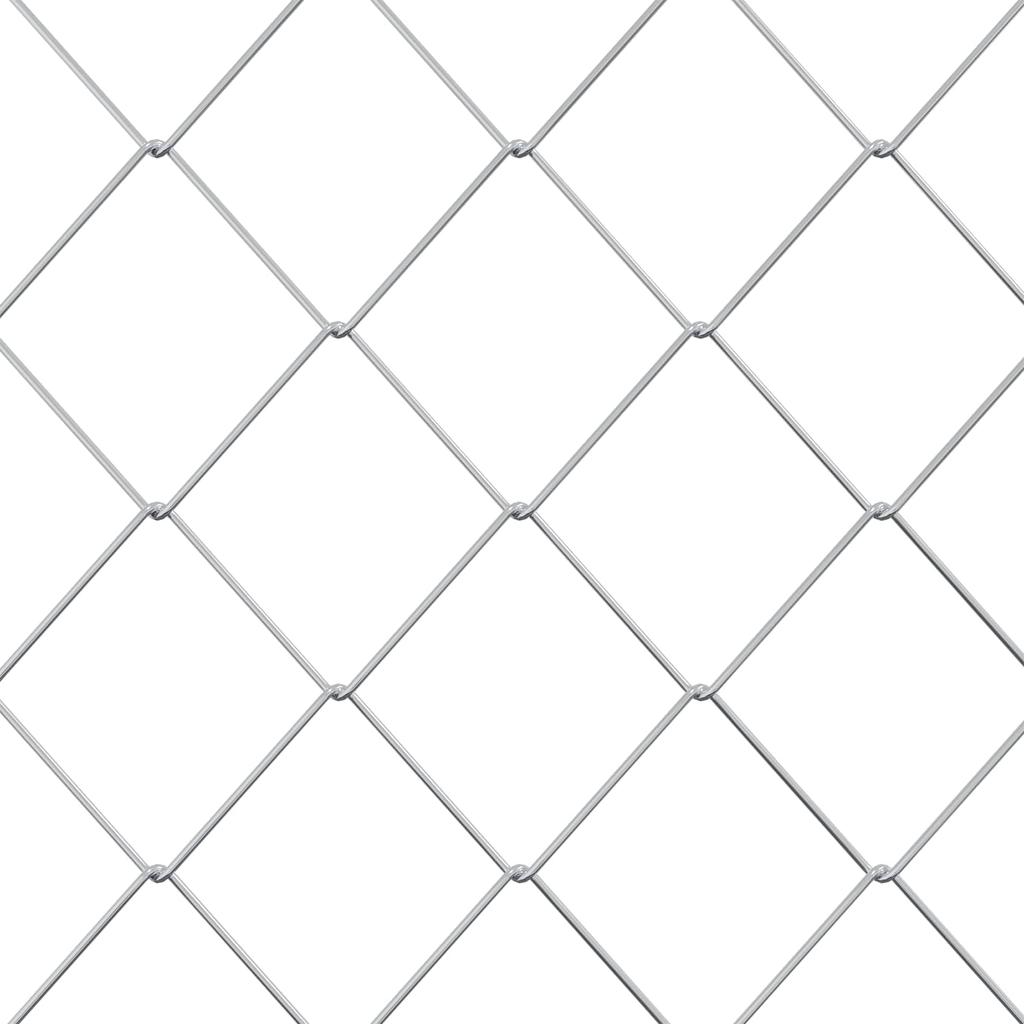 Galvanized Chain Link Fence 2 x 10 m Glass