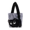 Women's Cute Cat Handbags Faux Fur Underarm Purses Plush Fluffy Shoulder Bag for Women Furry Tote Bag for Fall Winter Large Fuzzy Underarm Handbag