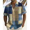 Мужские летние повседневные полосатые рубашки с принтом на пуговицах, рубашки с коротким рукавом на пуговицах для мужчин, модные мужские летние рубашки