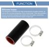 X AUTOHAUX Silicone Hose, Straight Silicone Tube, Black, Length 3.0 Inches (76 Mm), Inner