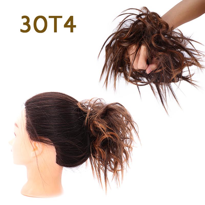 Шиньоны из синтетических волос, грязные резинки для волос, резинка для волос, пучок, прямая прическа, наращивание волос для женщин