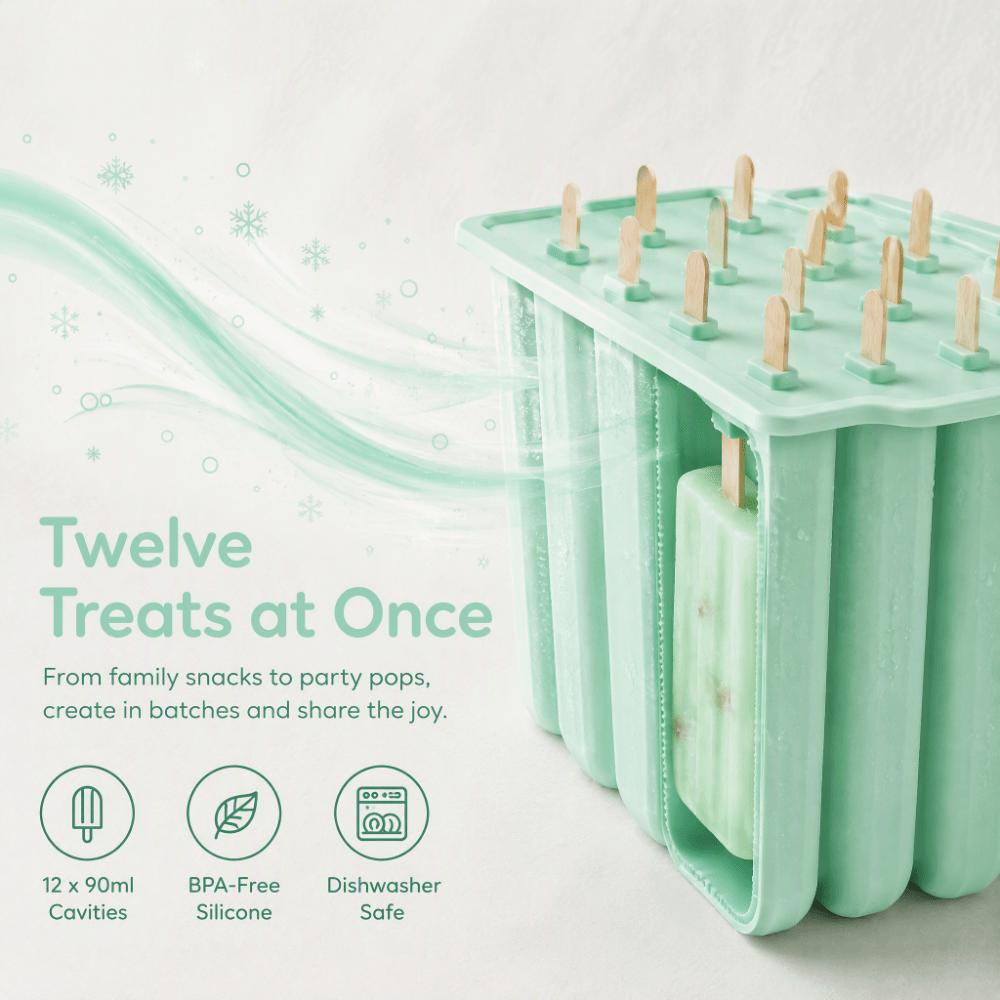 Easy-Release Silicone Ice Cream Molds Silicone Ice Cream Maker Molds Summer Dessert Making